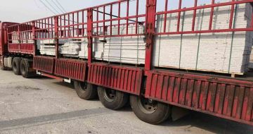 六安 白麻荔枝面外墙干挂，工厂装车日常