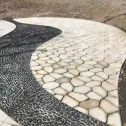 六安 黄金麻冰裂纹地铺石工地铺装案例