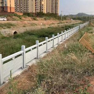 六安 白麻河道栏杆效果展示图
