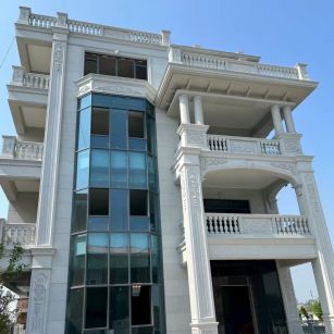 六安 白麻花岗岩别墅外墙干挂效果展示