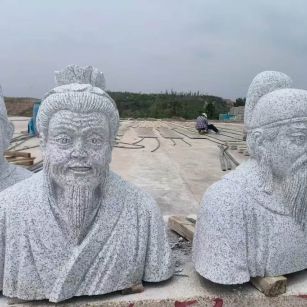 六安 白麻花岗岩石材人物立体雕刻