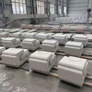 六安 白麻花岗岩异形加工-石凳，坐凳