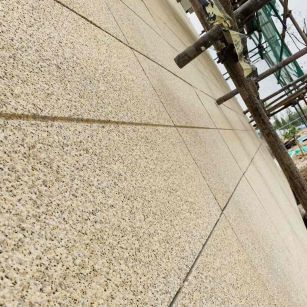 六安 黄金麻花岗岩荔枝面外墙干挂石材效果示例