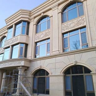 六安 黄金麻花岗岩别墅外墙干挂