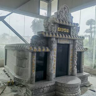 六安 芝麻白墓碑效果展示图