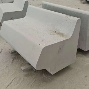 六安 芝麻白花岗岩异形坐凳，石凳