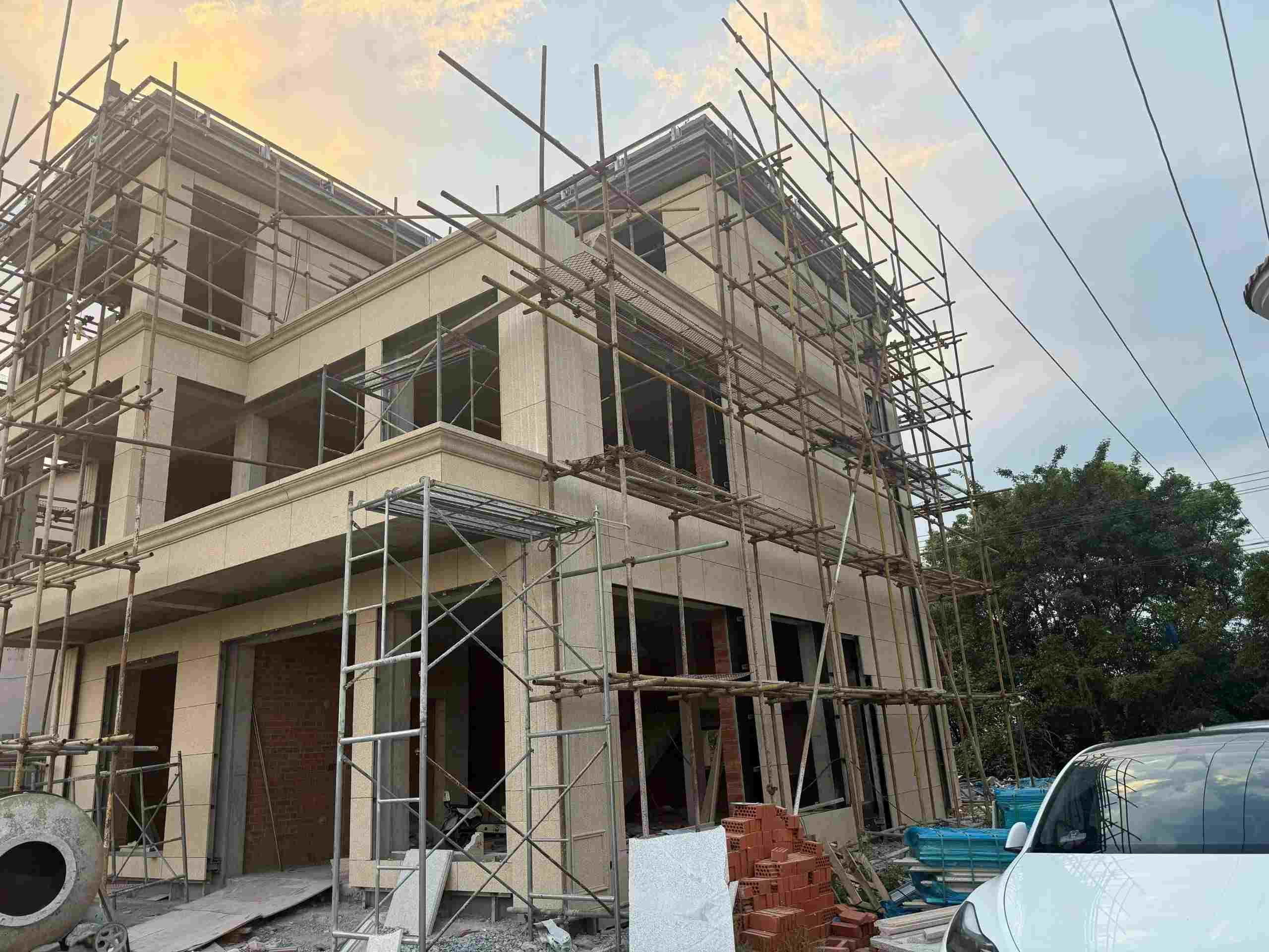 六安 黄金麻荔枝面花岗岩外墙干挂