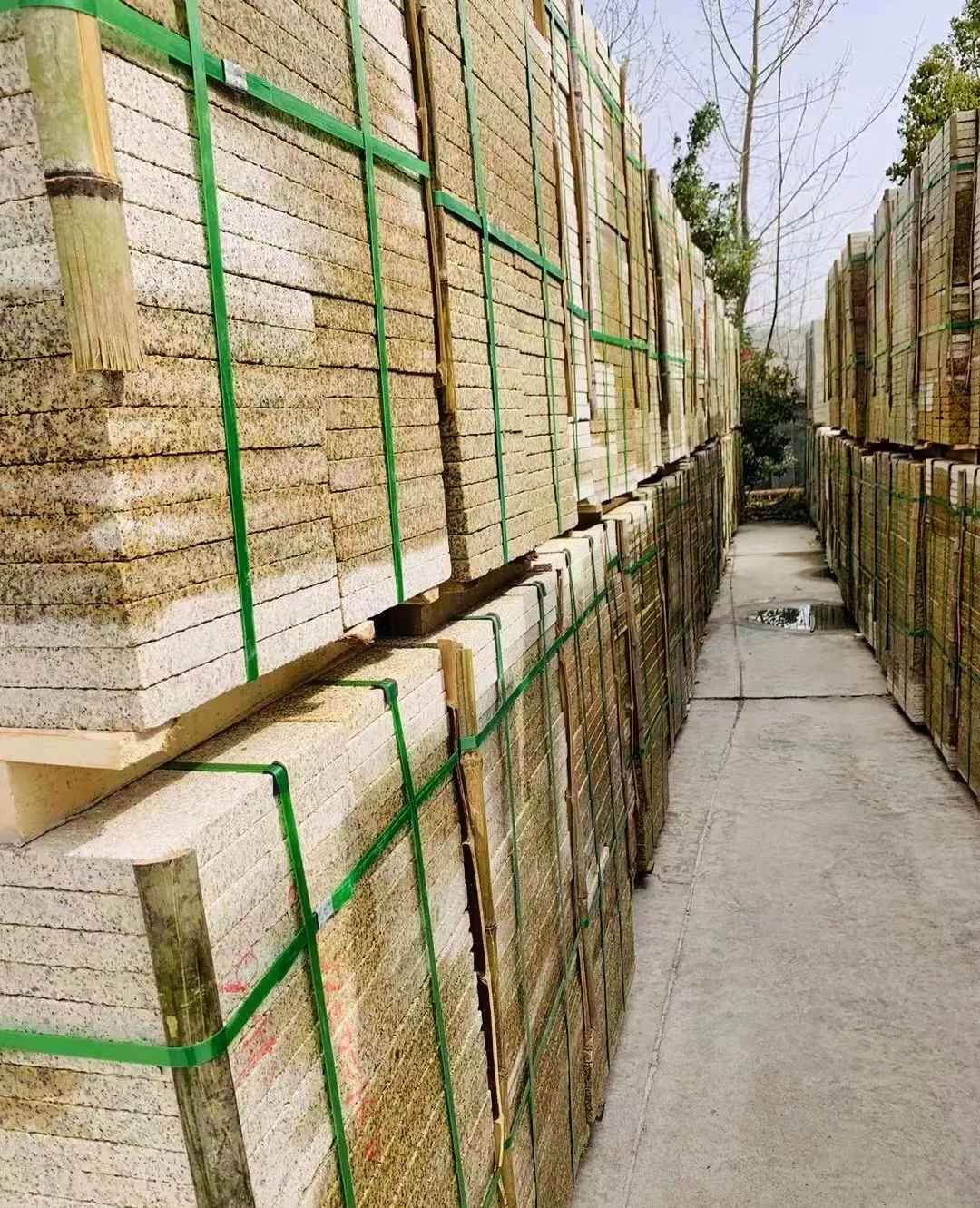 六安 黄金麻花岗岩荔枝面地铺石