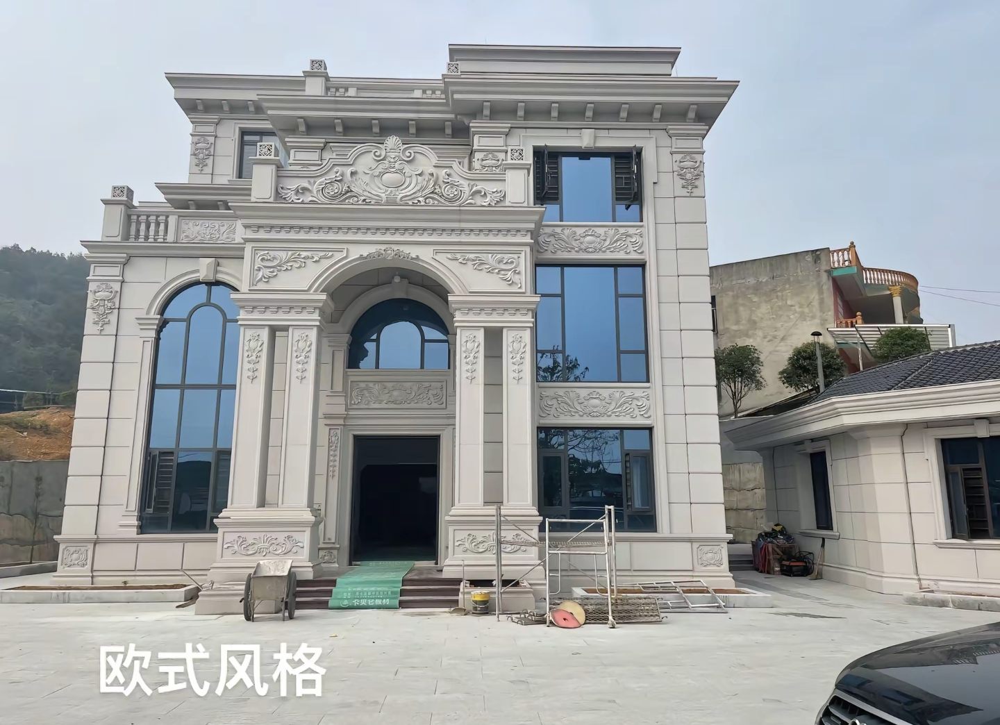 六安 白麻花岗岩别墅外墙干挂