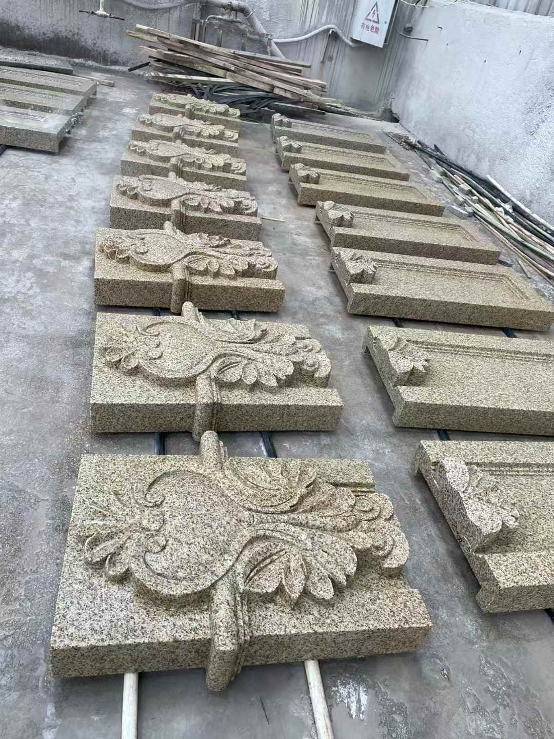 六安 黄金麻花岗岩别墅外墙雕刻板