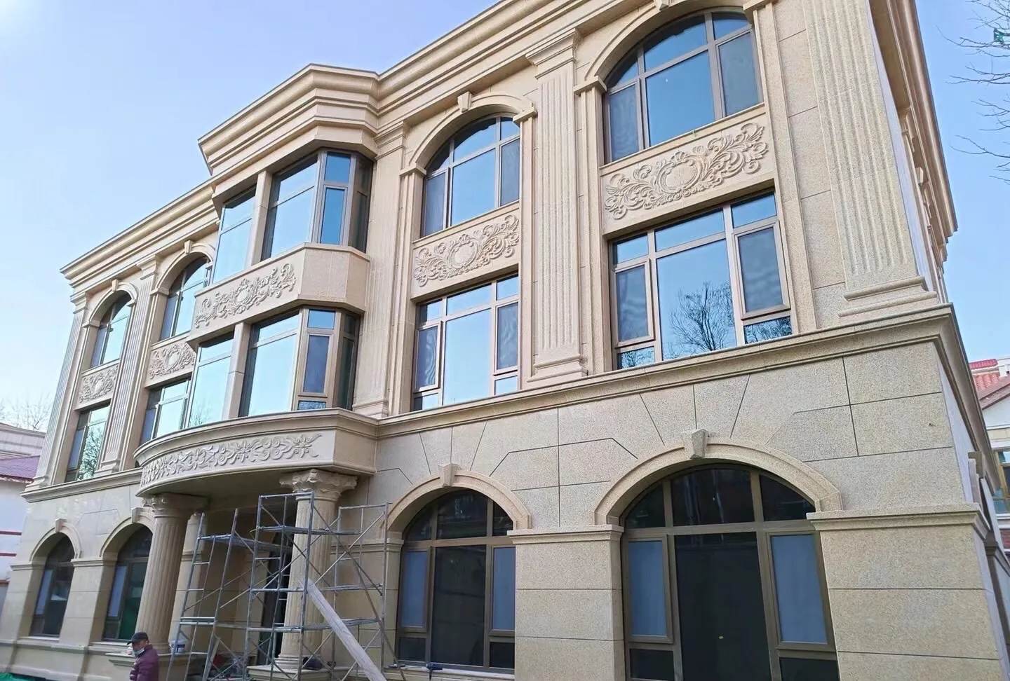 六安 黄金麻花岗岩别墅外墙干挂