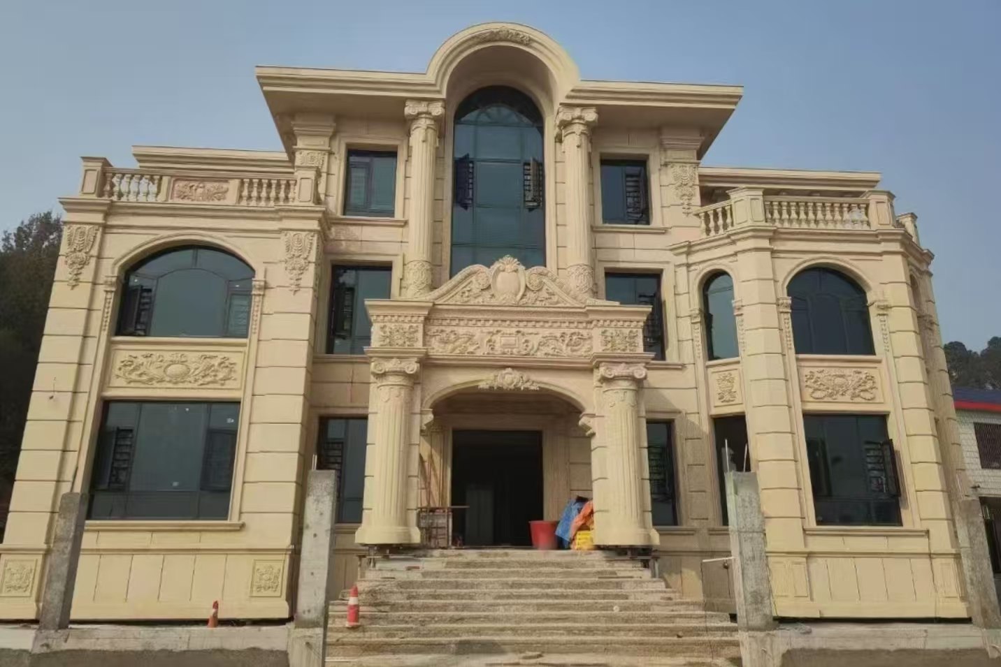 六安 黄金麻花岗岩别墅外墙干挂