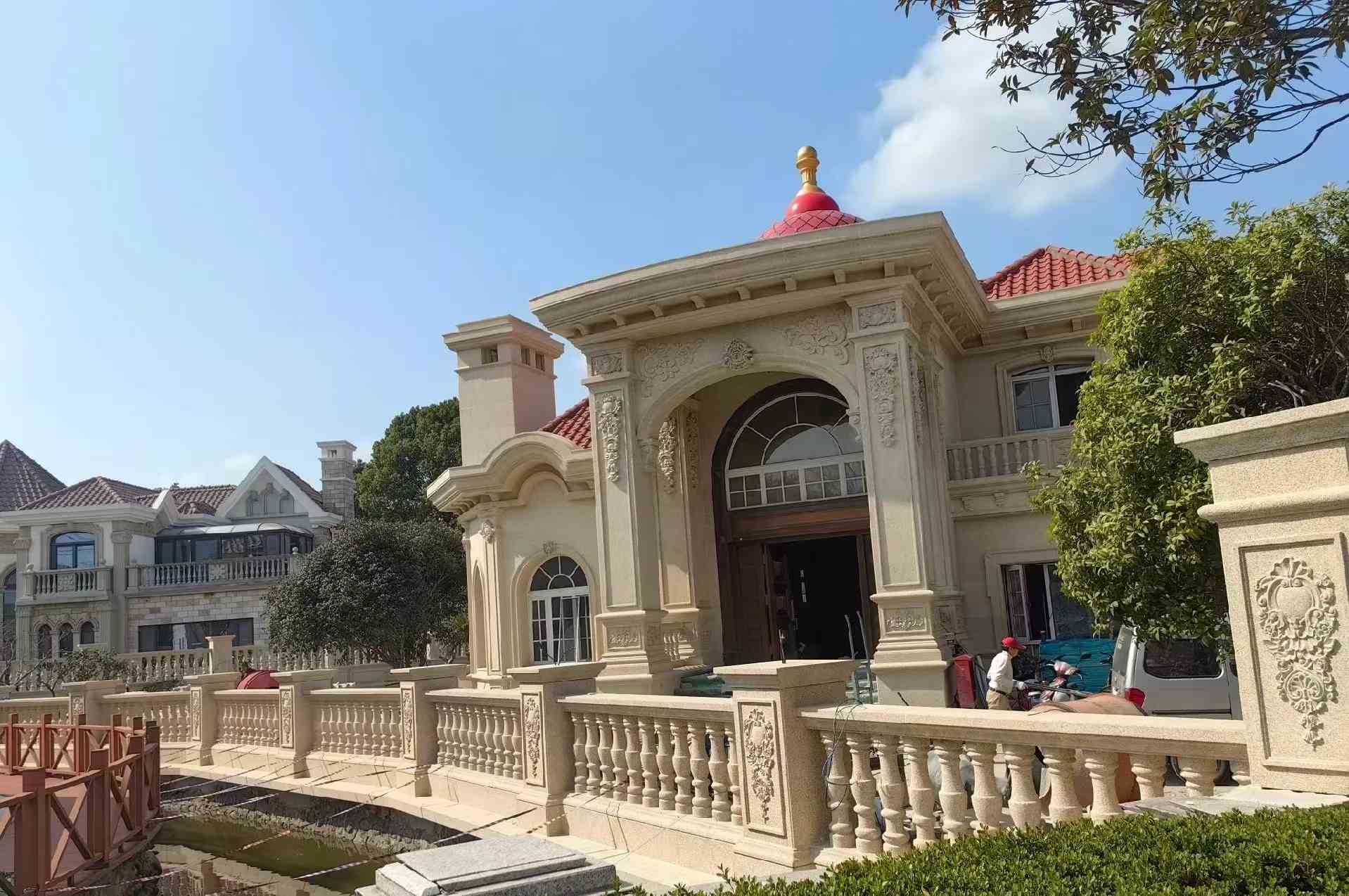 六安 黄金麻花岗岩欧式别墅