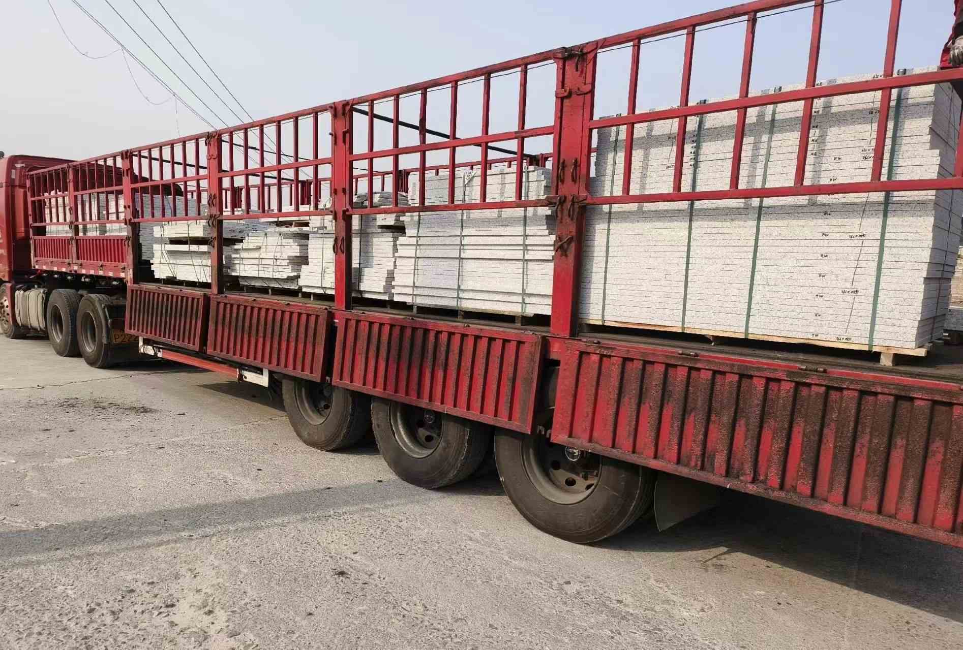 六安 白麻荔枝面外墙干挂，工厂装车日常