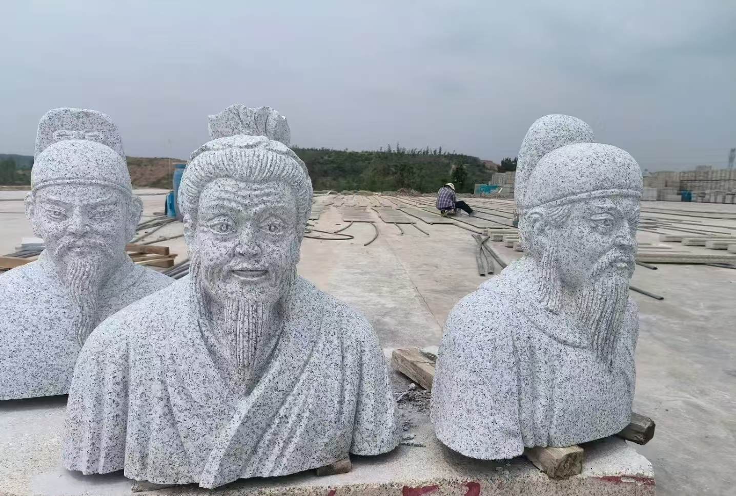 六安 白麻花岗岩石材人物立体雕刻