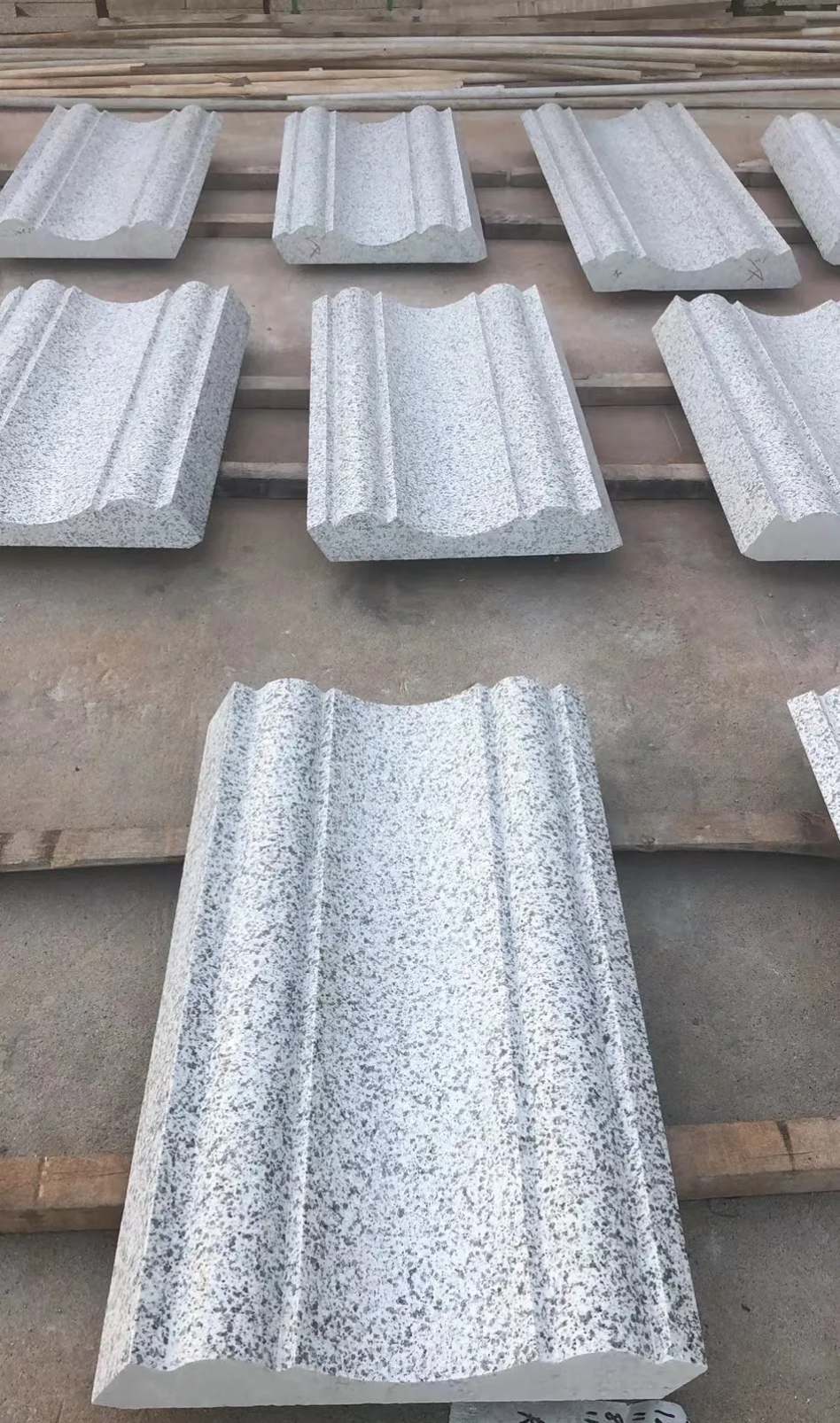 六安 白麻花岗岩光面别墅线条