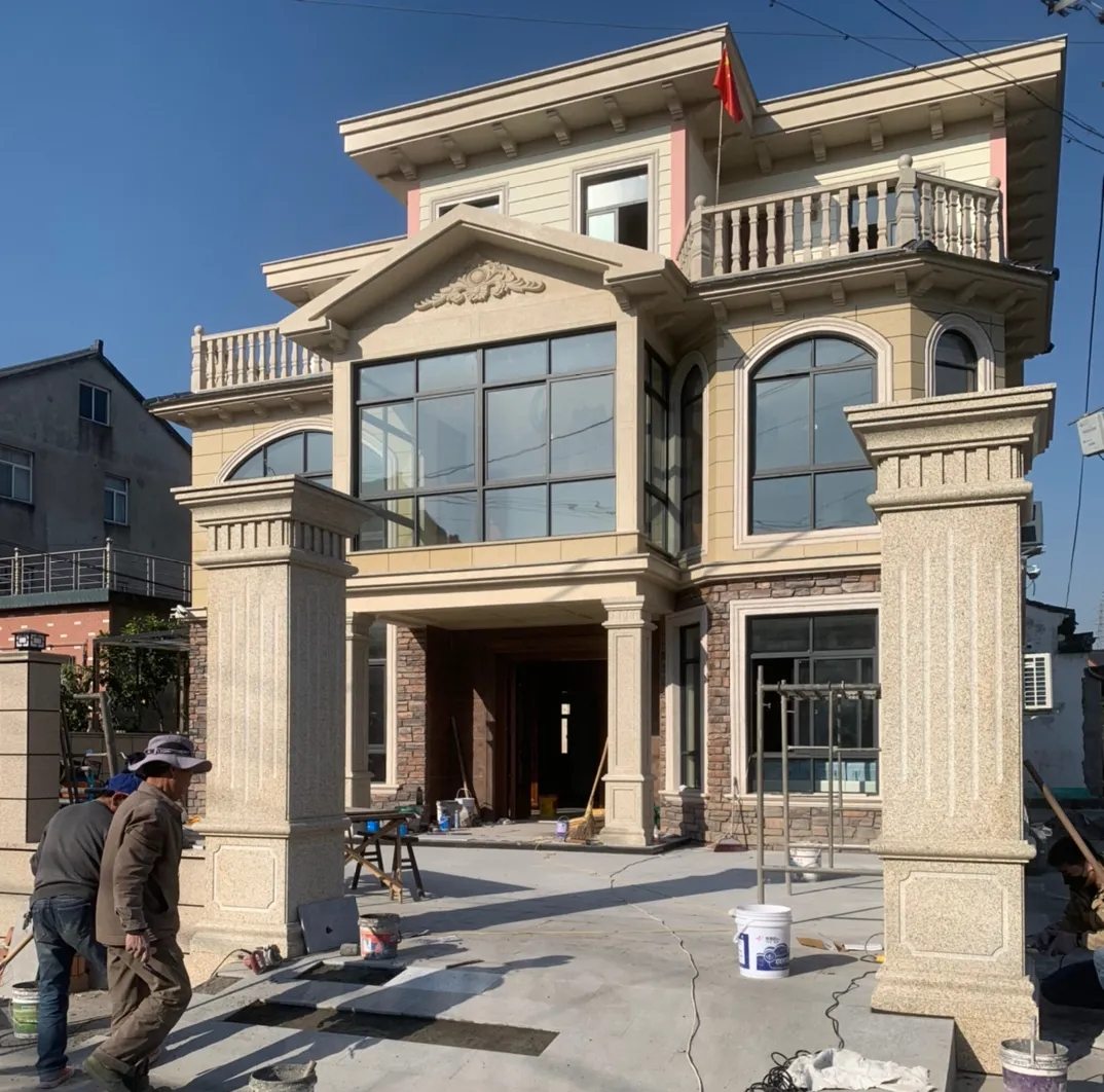 六安 黄金麻花岗岩荔枝面别墅外墙干挂私家专属