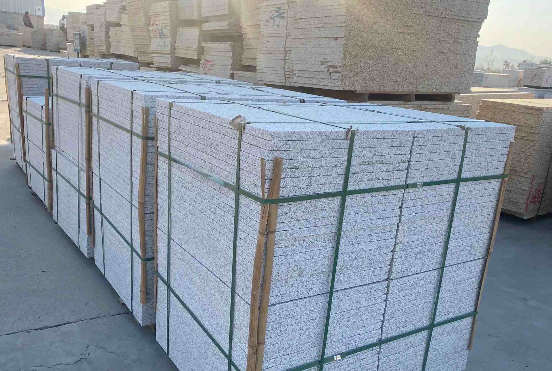 六安 白麻花岗岩荔枝面地铺石